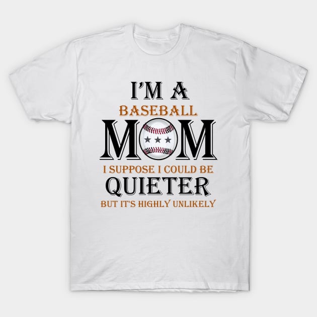 I am baseball mom T-Shirt by PinkBorn